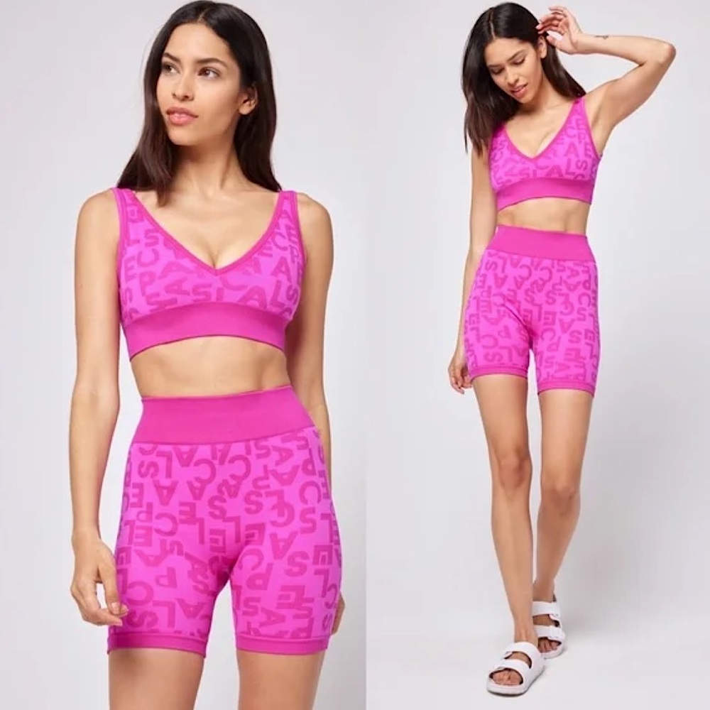 L*Space Momentum Set: Bra & Shorts in Bougainvillea XS/S